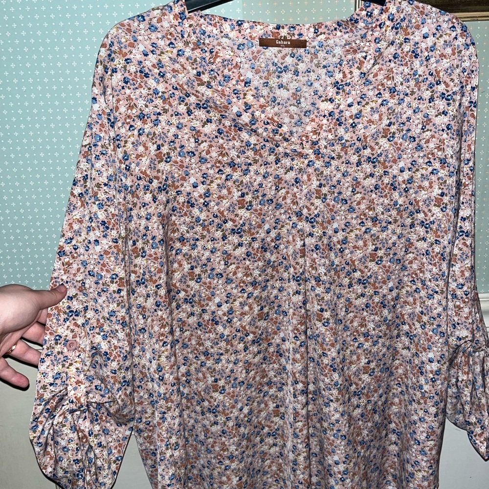 Floral Print Women's Blouse